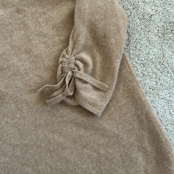 Garnet Hill Tie-Sleeve Cashmere Sweater - Camel - Picture 9 of 11